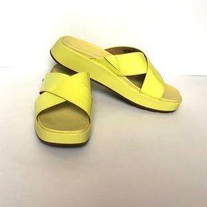 New UGG emily slide sandal, size 8. yellow